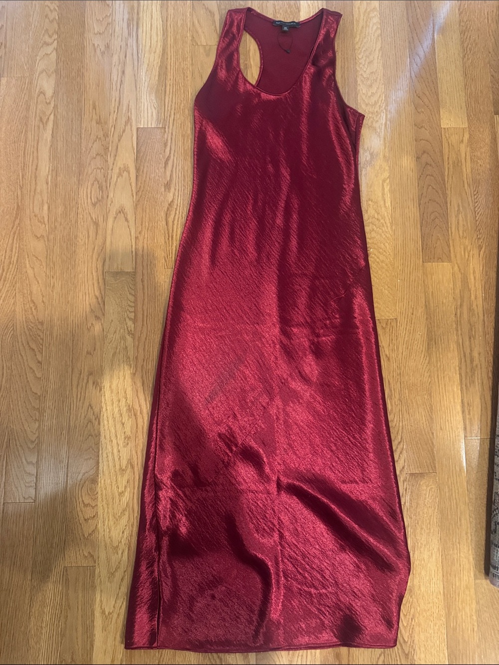Banana Republic Shimmering Wine Red Racerback Maxi Dress